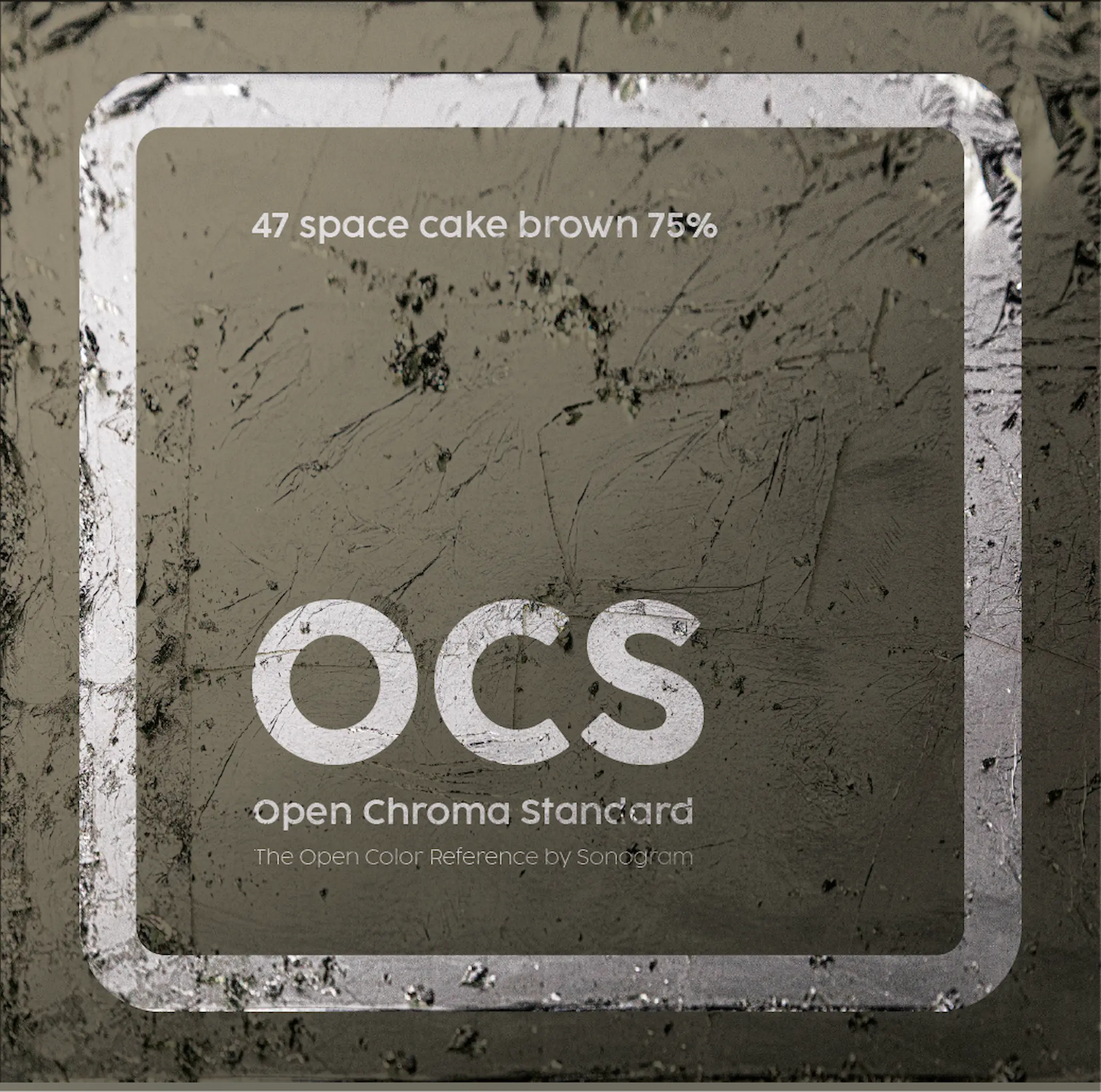 logo OCS space cake brown sonogram
