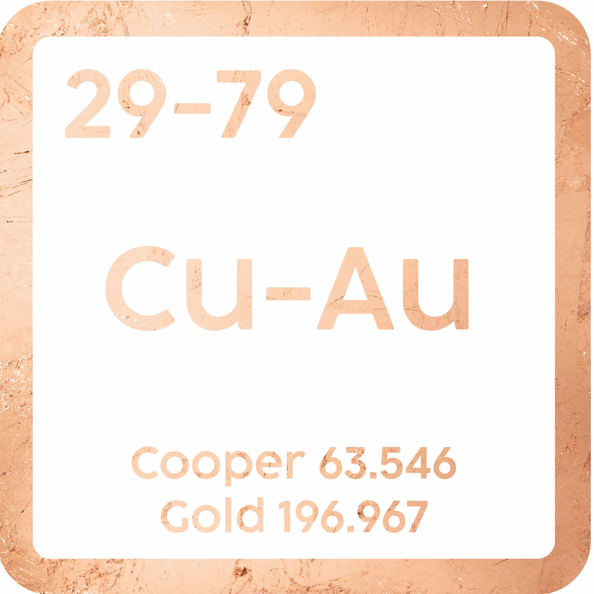 numéro atomique fictif or rose